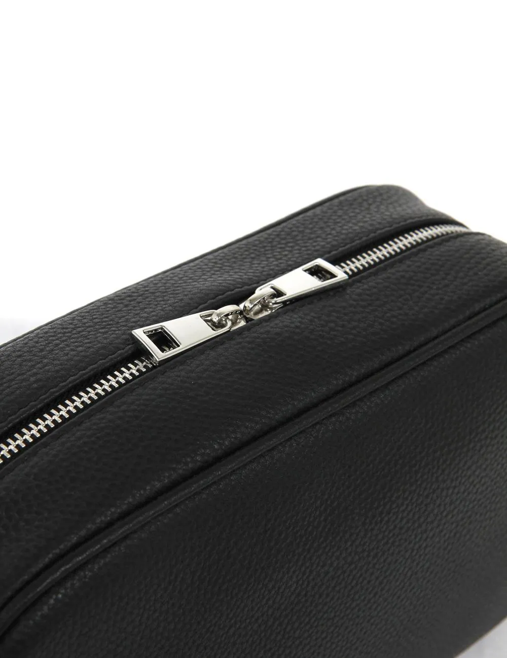 House Toilet Leather Bag Medium Black