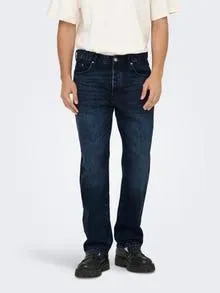ONSEDGE Middels høyt snitt Straight Fit Jeans