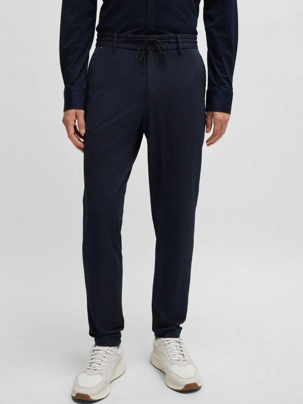 SLIM-FIT PERFORMANCE-STRETCH TROUSERS Marine