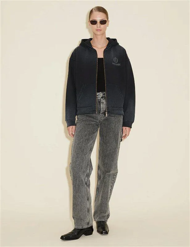 W. Omen Oceanic Zip Hoodie Dk. Grey