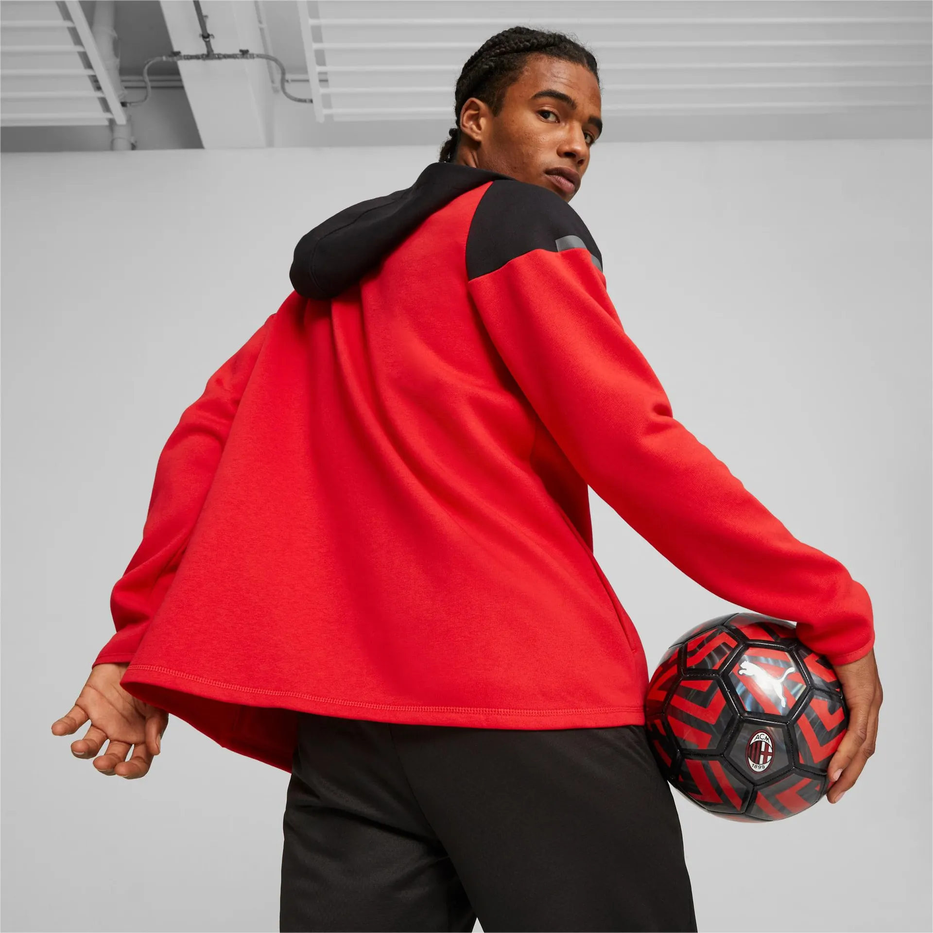 AC Milan Football Casuals Hooded Jacket