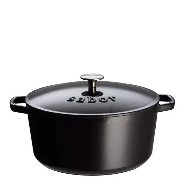 Støpejernsgryte 4,4L svart