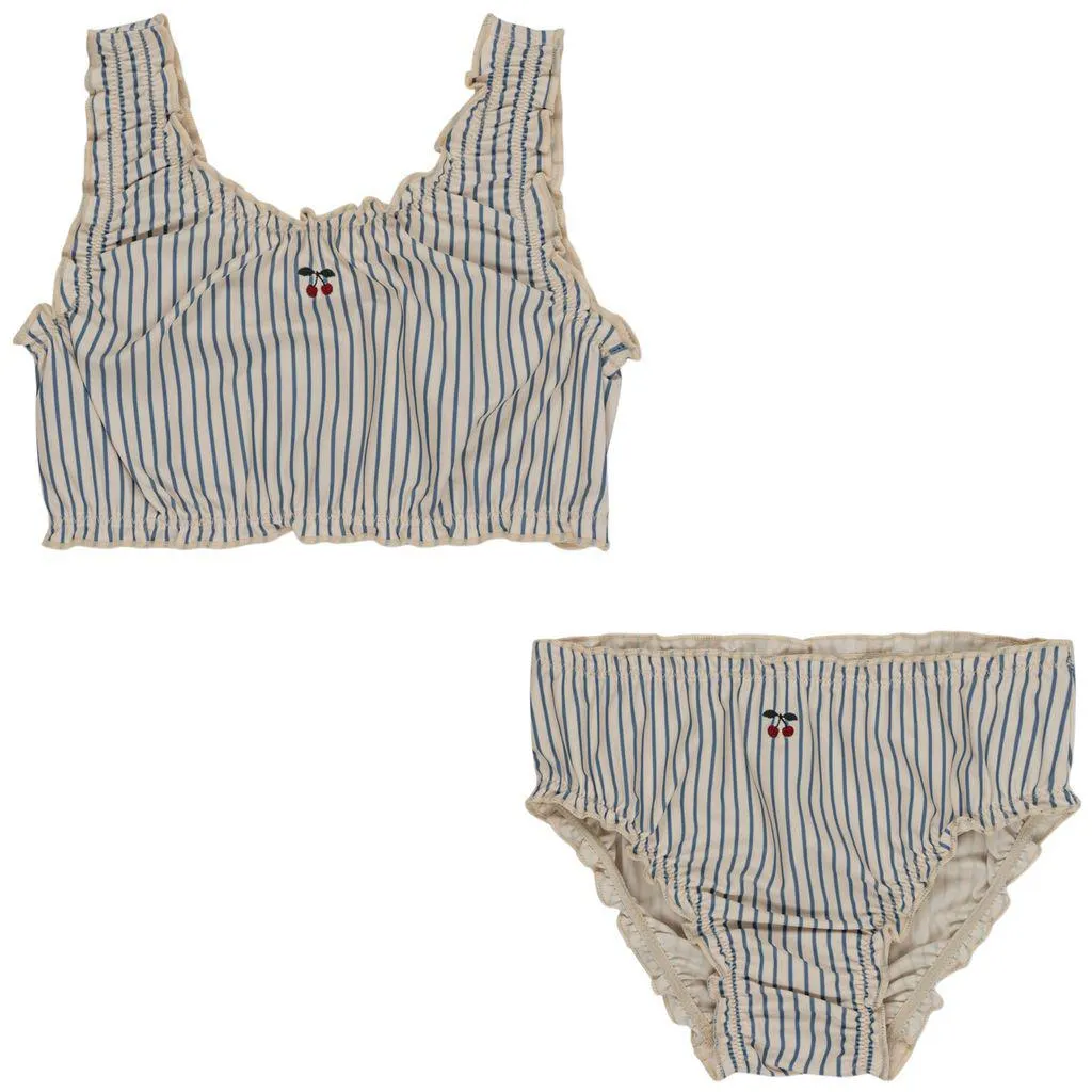 Collette Stripete Bikini Blå