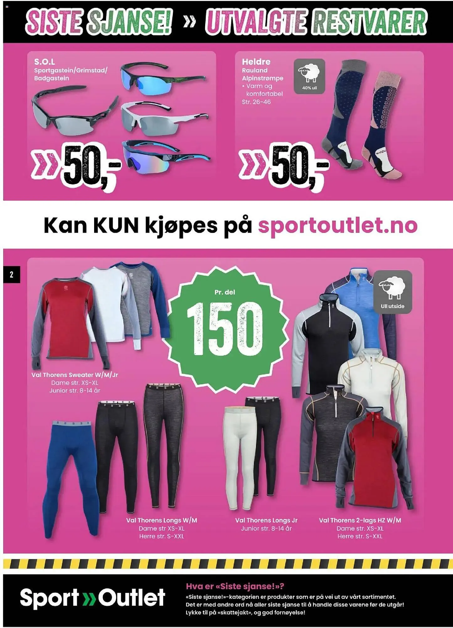 Sport Outlet kundeavis fra 17. februar til 3. mars 2026 - kundeavisside 2