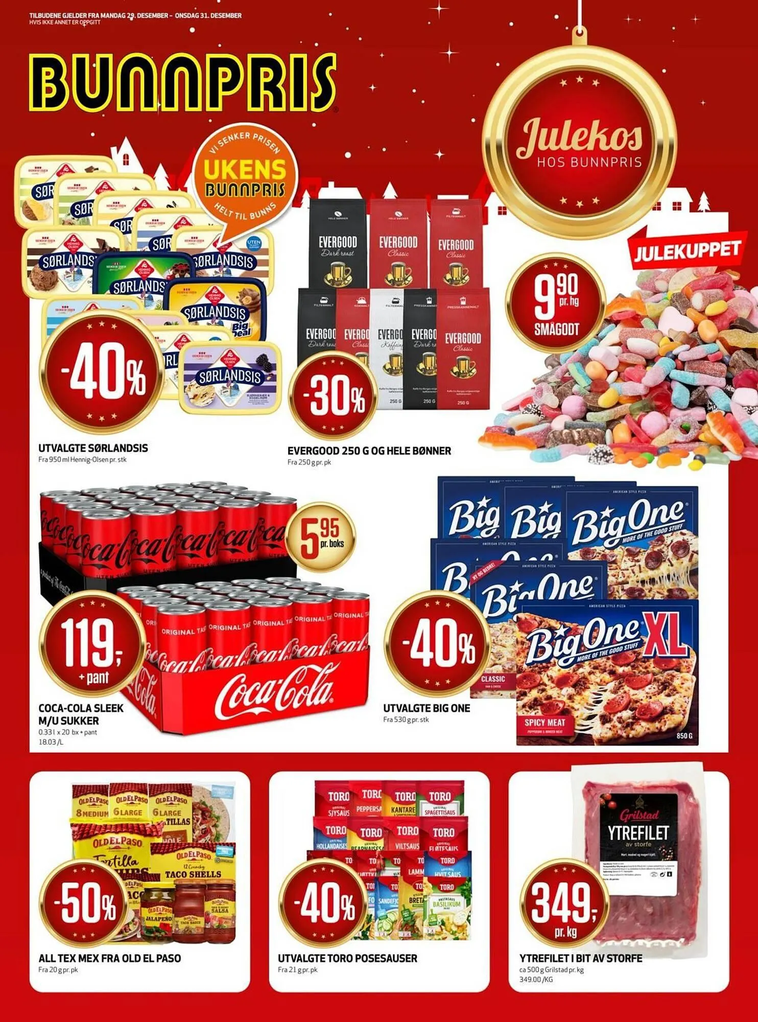 Bunnpris kundeavis fra 29. desember til 31. desember 2025 - kundeavisside 1