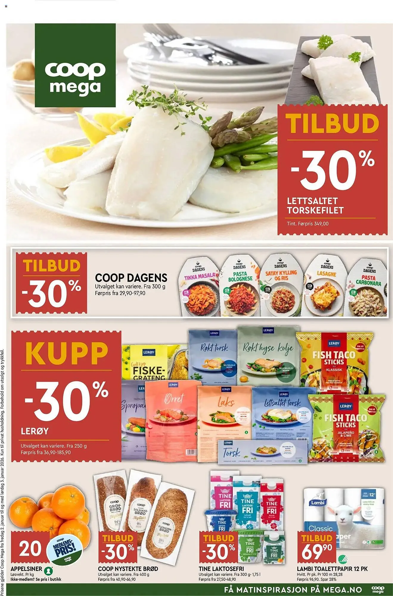 Coop Mega kundeavis fra 2. januar til 3. januar 2026 - kundeavisside 1