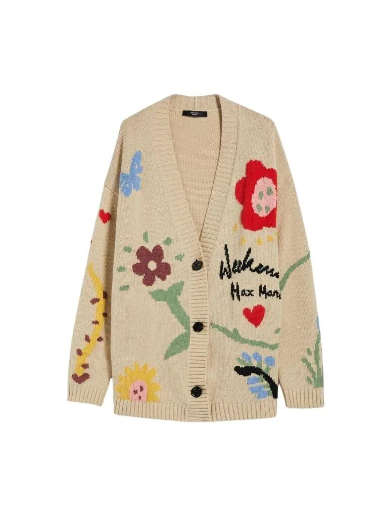 Estasi Patterned Cardigan – Beige