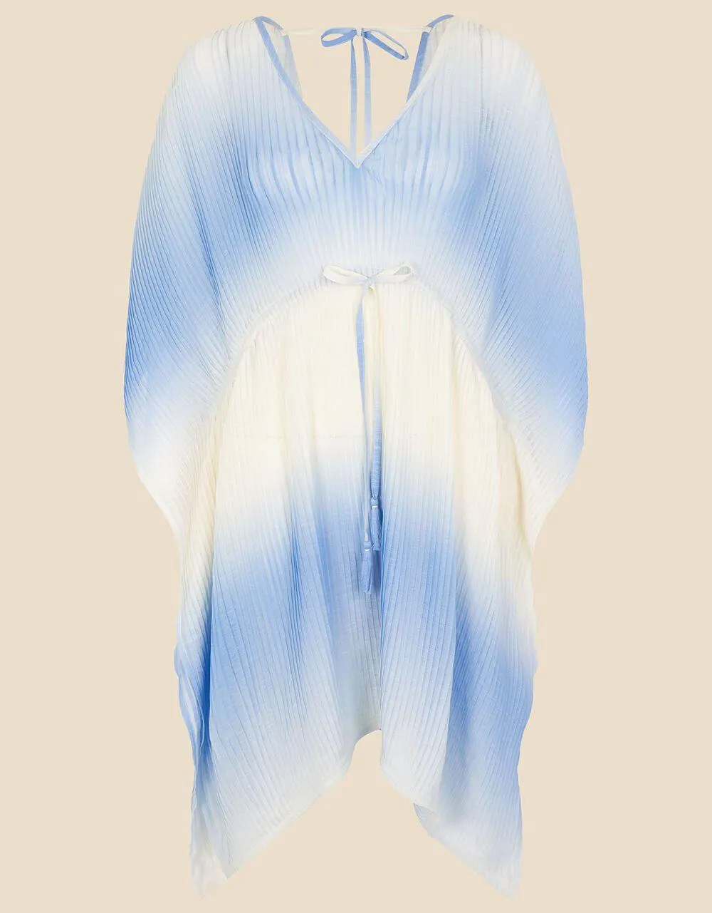Ombre Pleated Kaftan Blue
