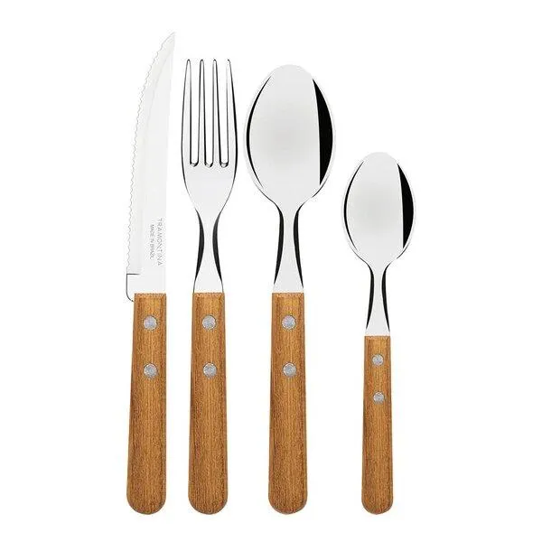 Bestikksett 24 deler Jatoba tre/stål