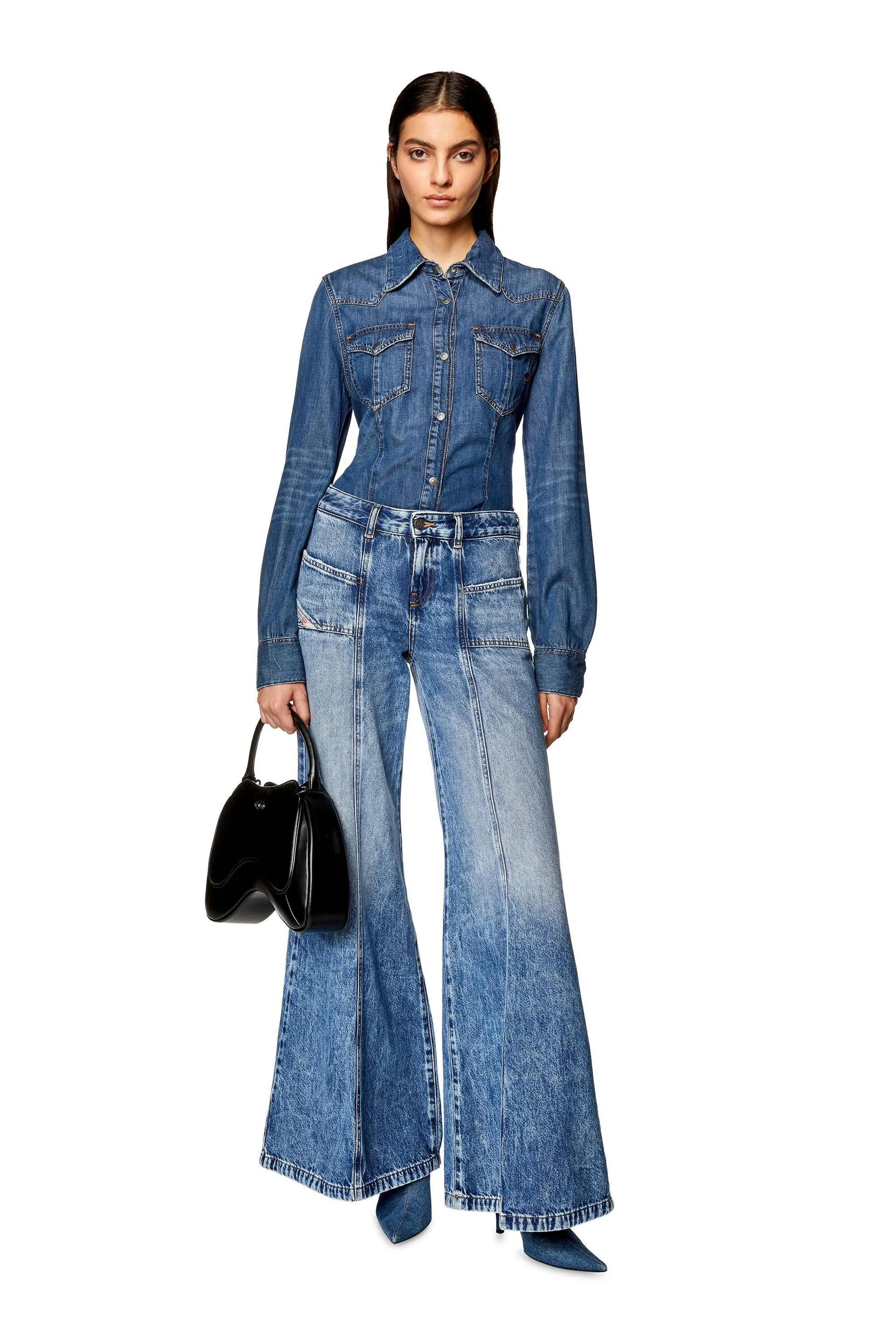 bootcut and flare jeans d-akii 09h95