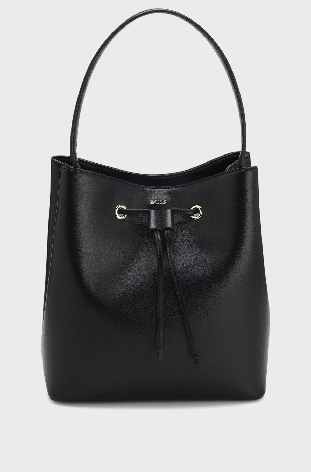Bucket bag in faux leather