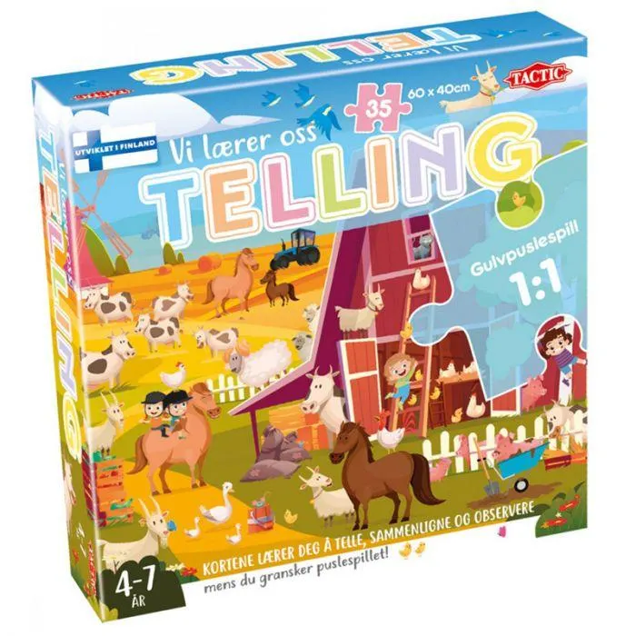 Vi lærer oss - Telling Gulvpuslespill