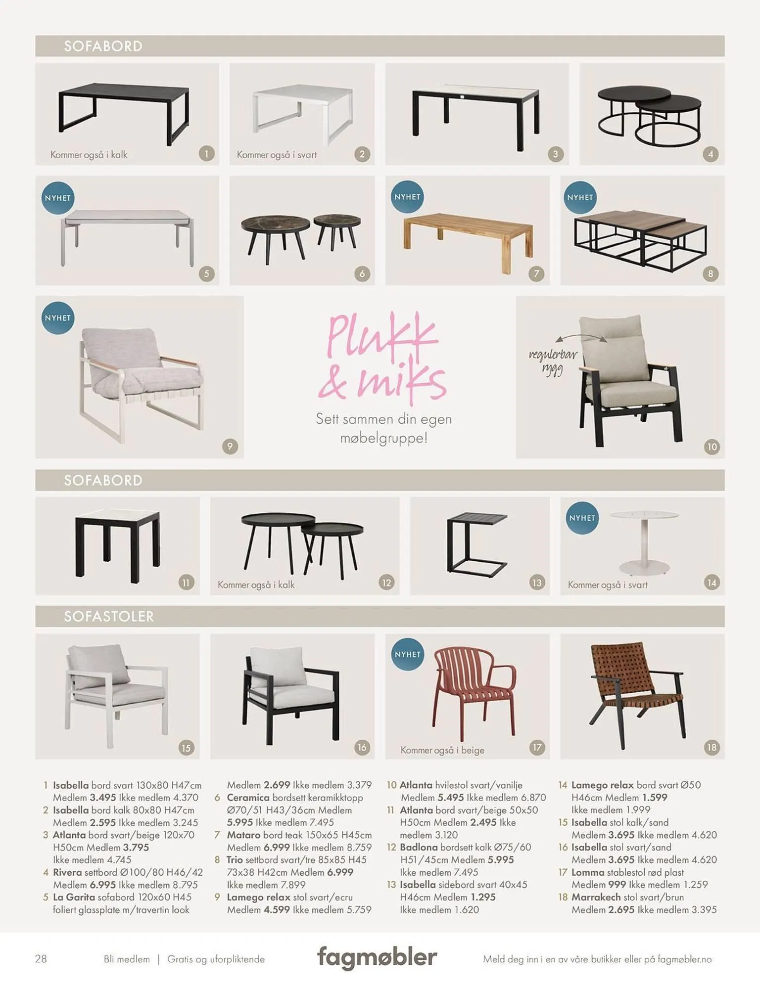 Fagmøbler kundeavis fra 1. mars til 14. mars 2026 - kundeavisside 28
