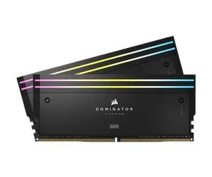 Corsair Dominator Titanium DDR5-6000 - 32GB - CL30 - Dual Channel (2 stk) - Intel XMP - Svart med RGB