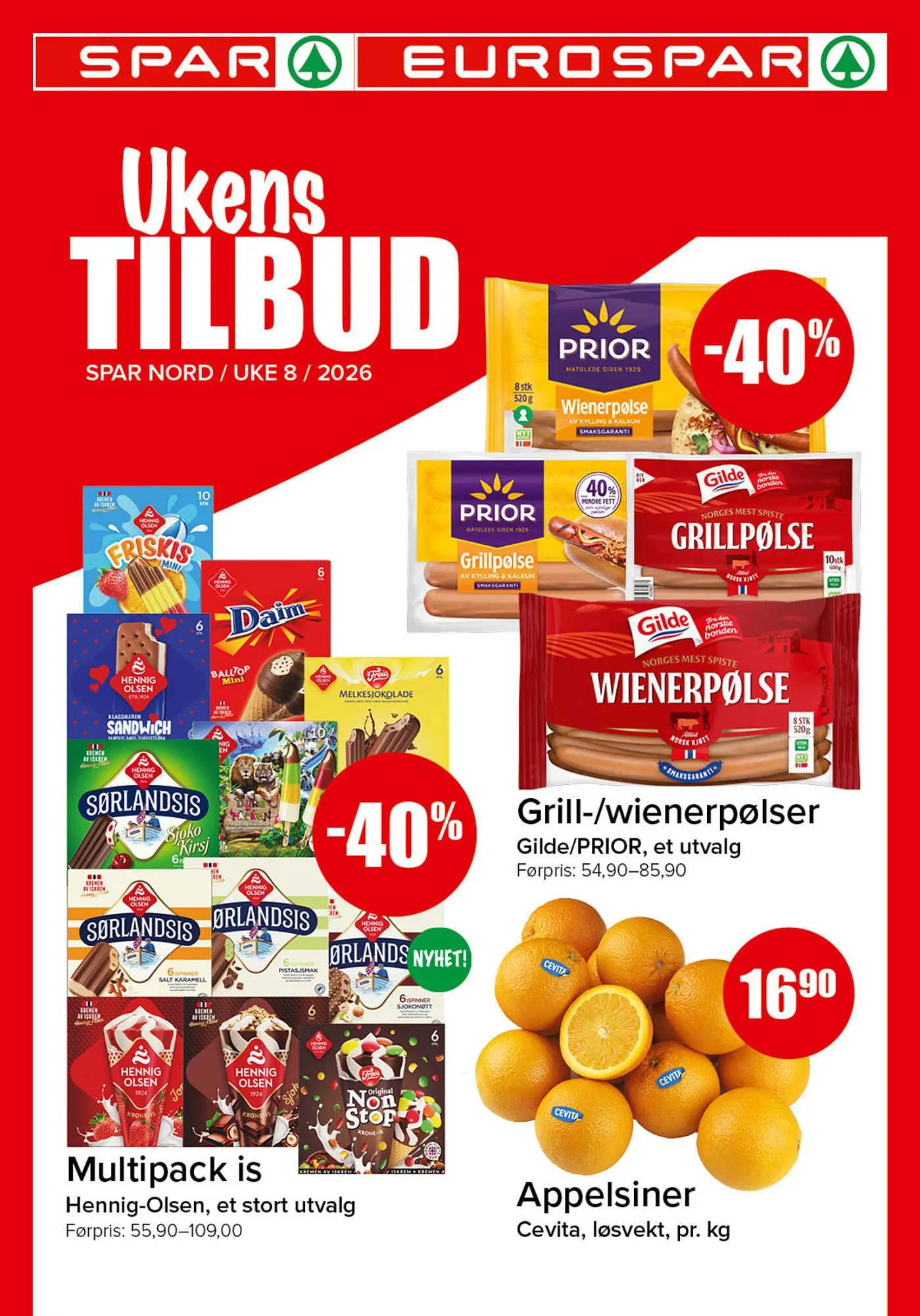 Eurospar kundeavis fra 16. februar til 22. februar 2026 - kundeavisside 1