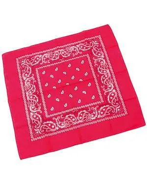 Rødt Paisley Bandana/Skjerf