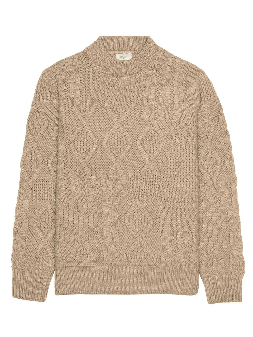 MAGLIA GIROCOLLO PATCH GENSER Beige