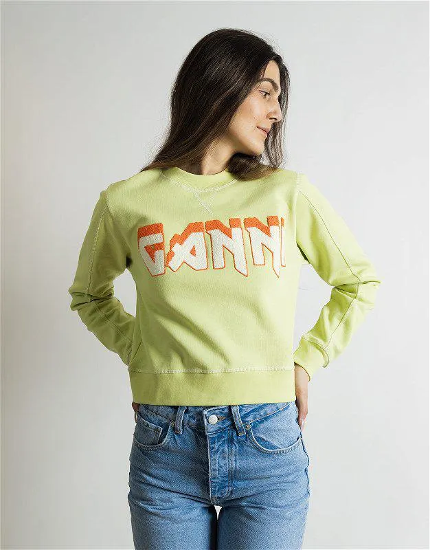 Isoli Ganni Rock Sweatshirt Lily Green