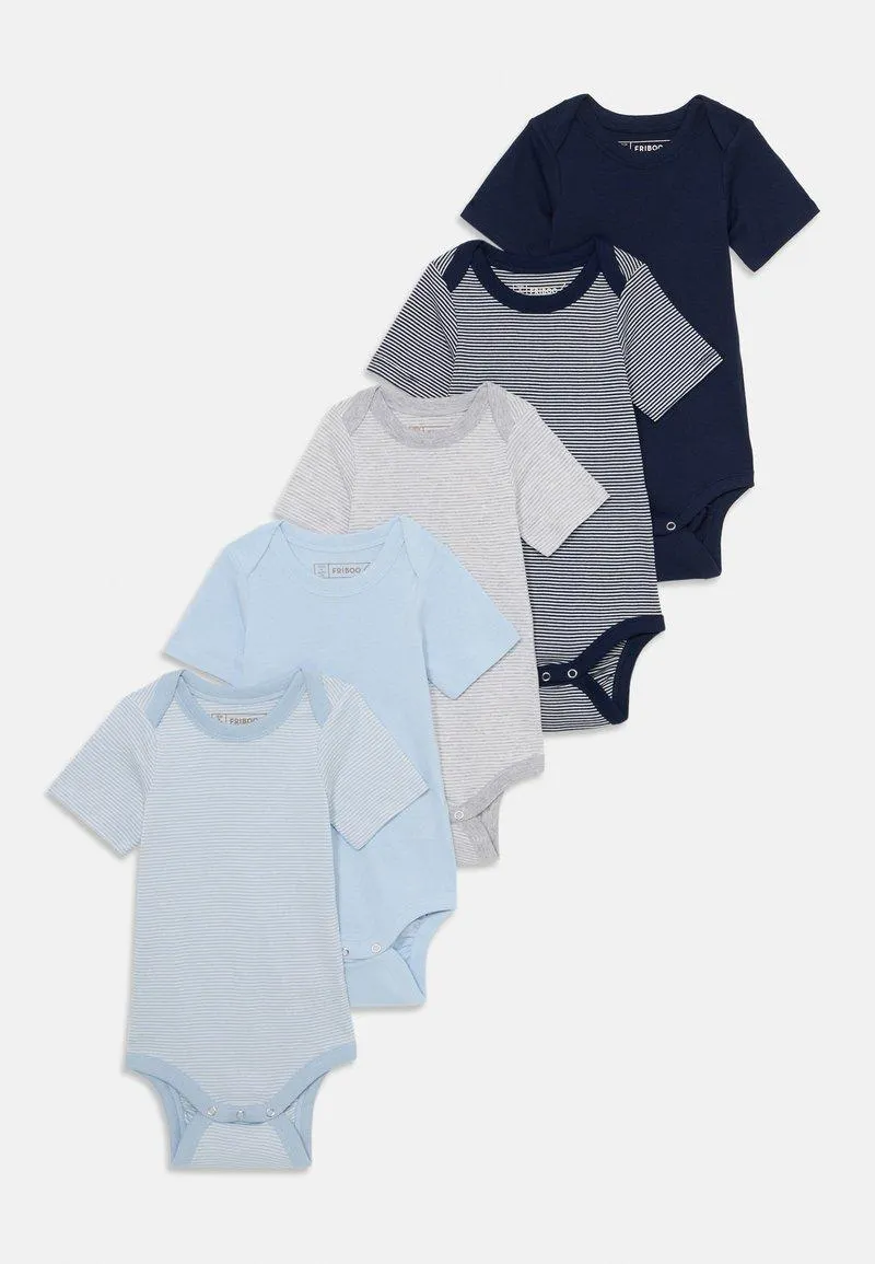 UNISEX 5 PACK SHORT SLEEVE - Nattdrakt - dark grey/blue/grey/light grey