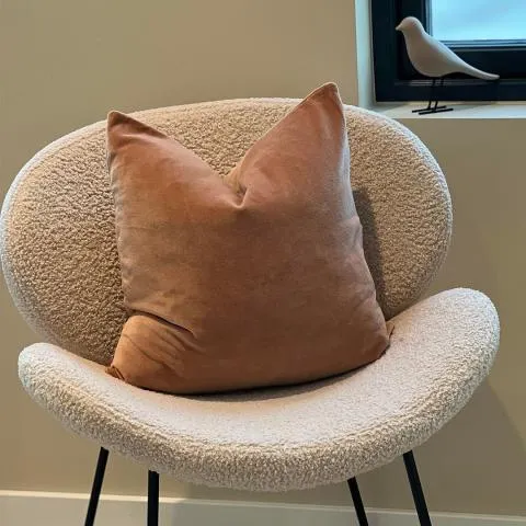 Putetrekk velour Fersken 45cm