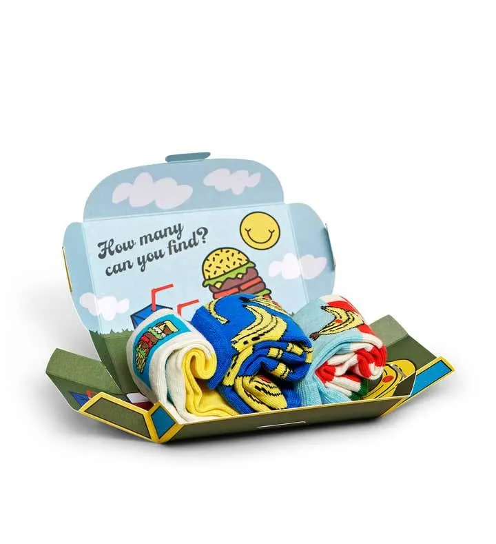Kids 3-Pack Picnic Socks Gift Set