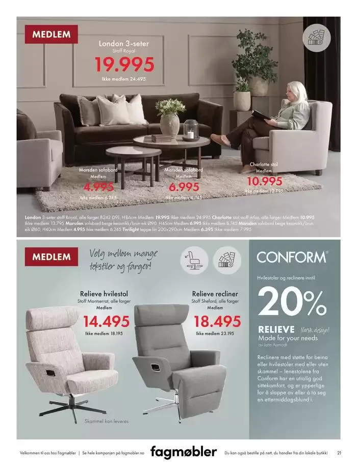 Fagmøbler Kundeavis fra 1. februar til 15. februar 2025 - kundeavisside 21