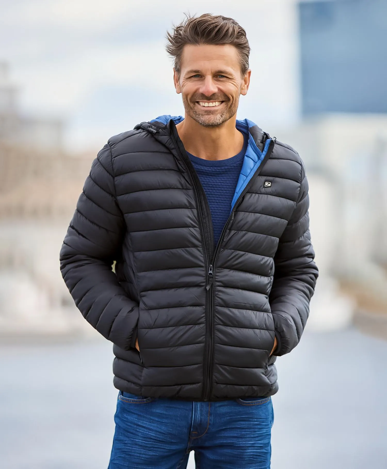 Blend Vattert Jakke med hette