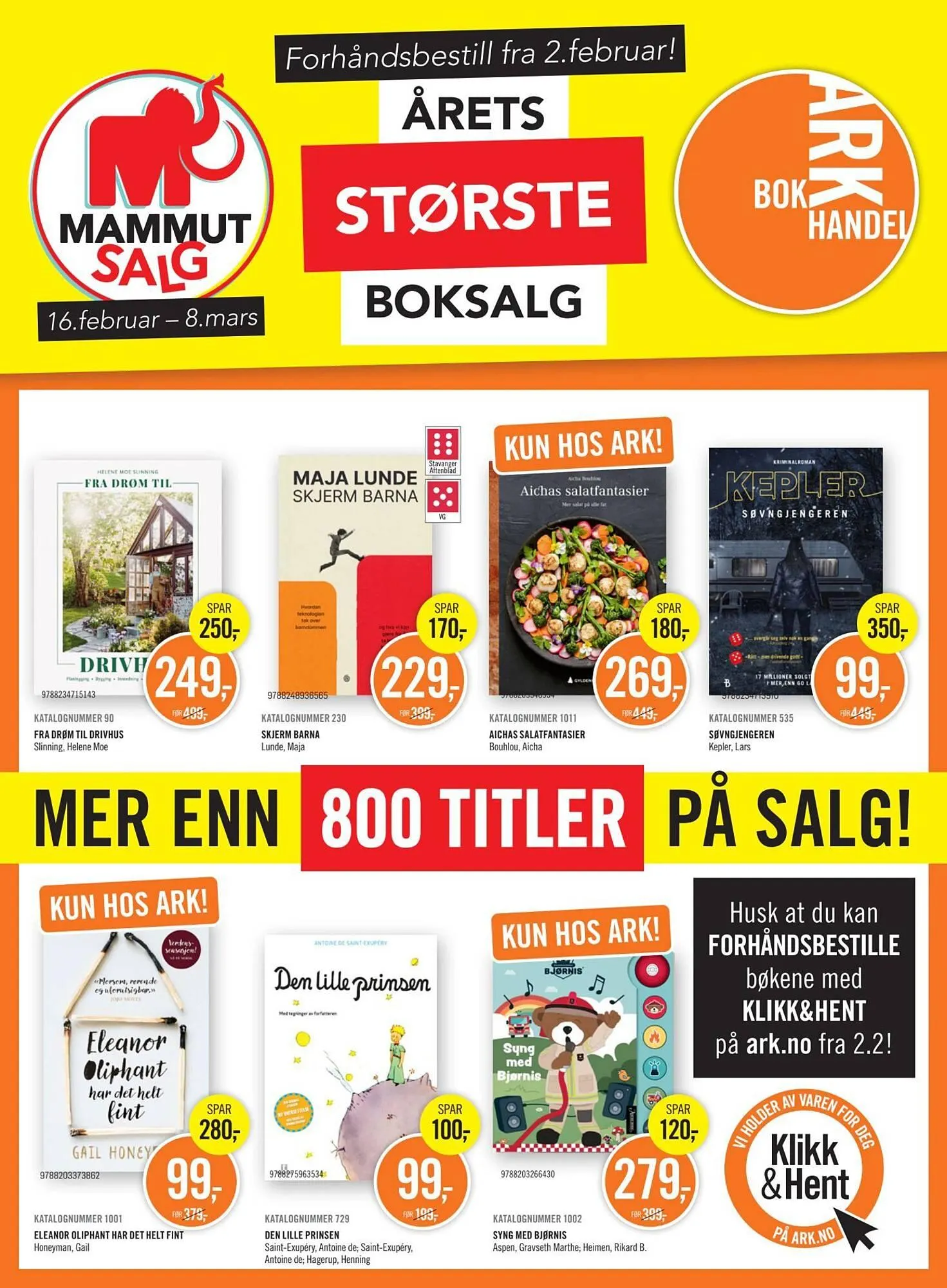 Ark Bokhandel kundeavis - 1