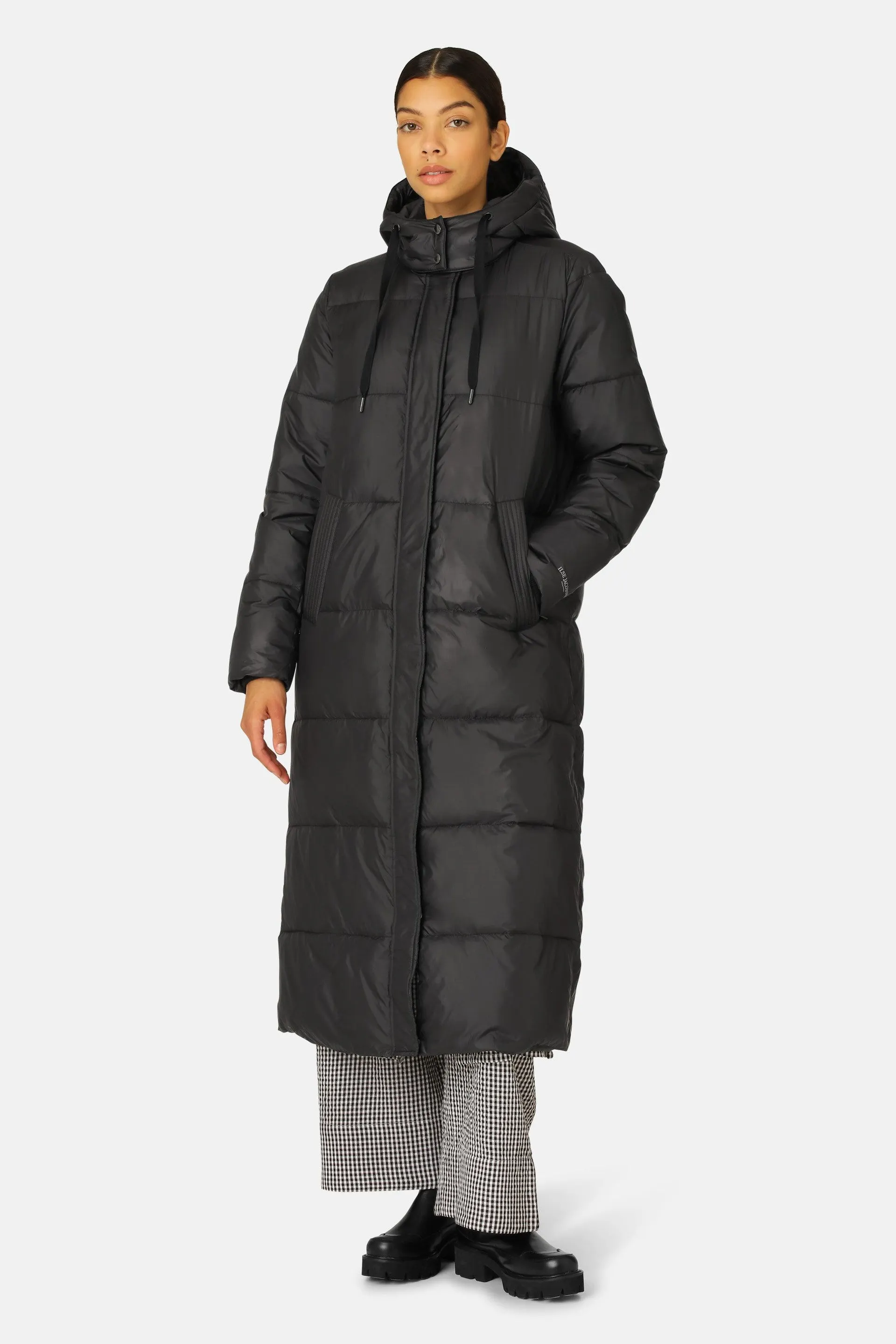 Padded Long Coat - Black