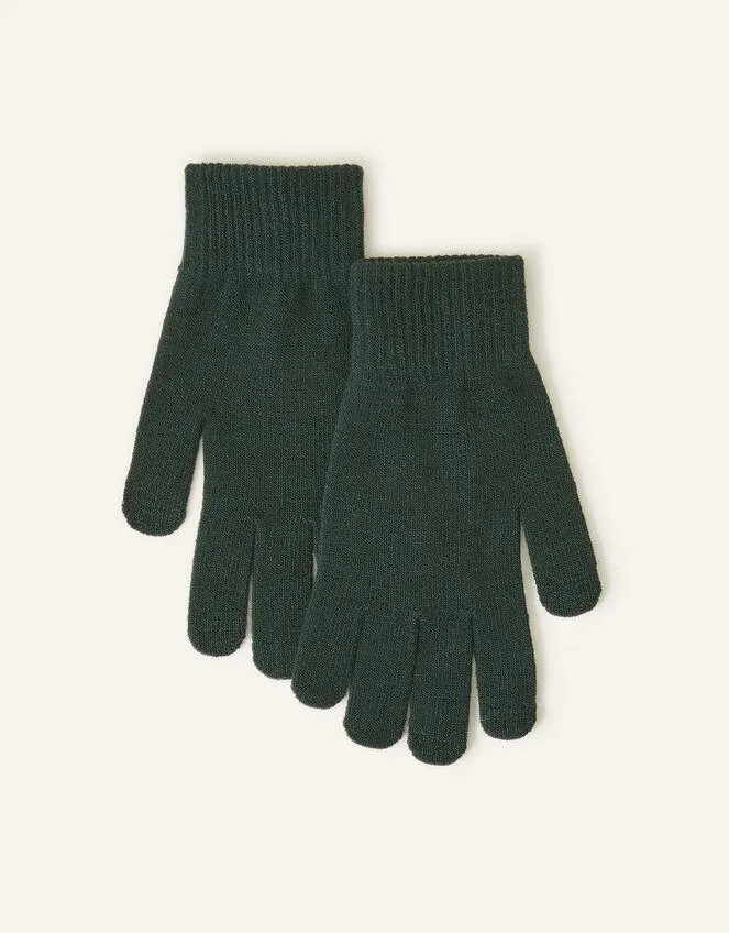 Super-Stretch Touchscreen Gloves Green