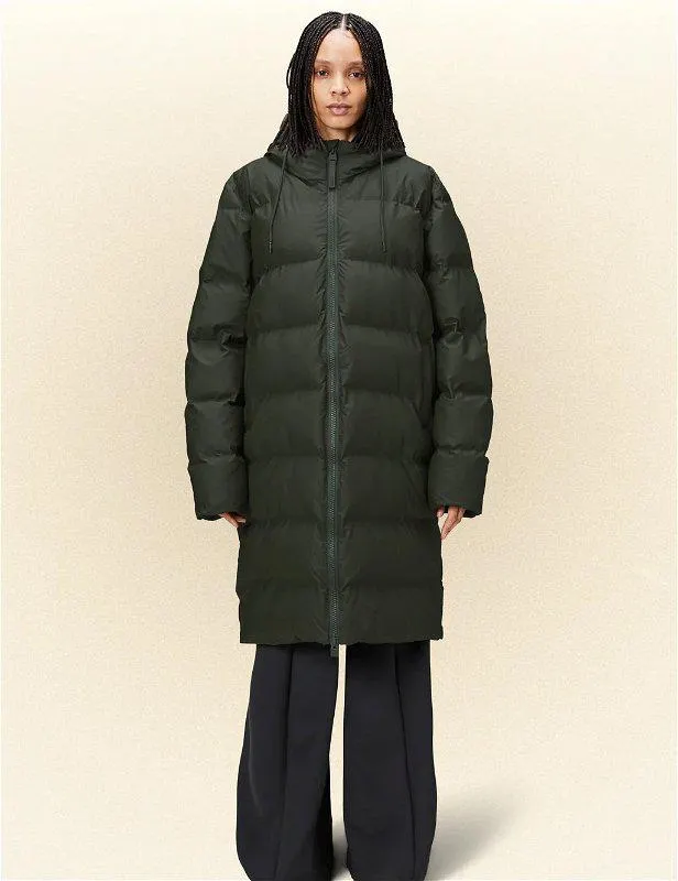 Alta Long Puffer Jacket Green