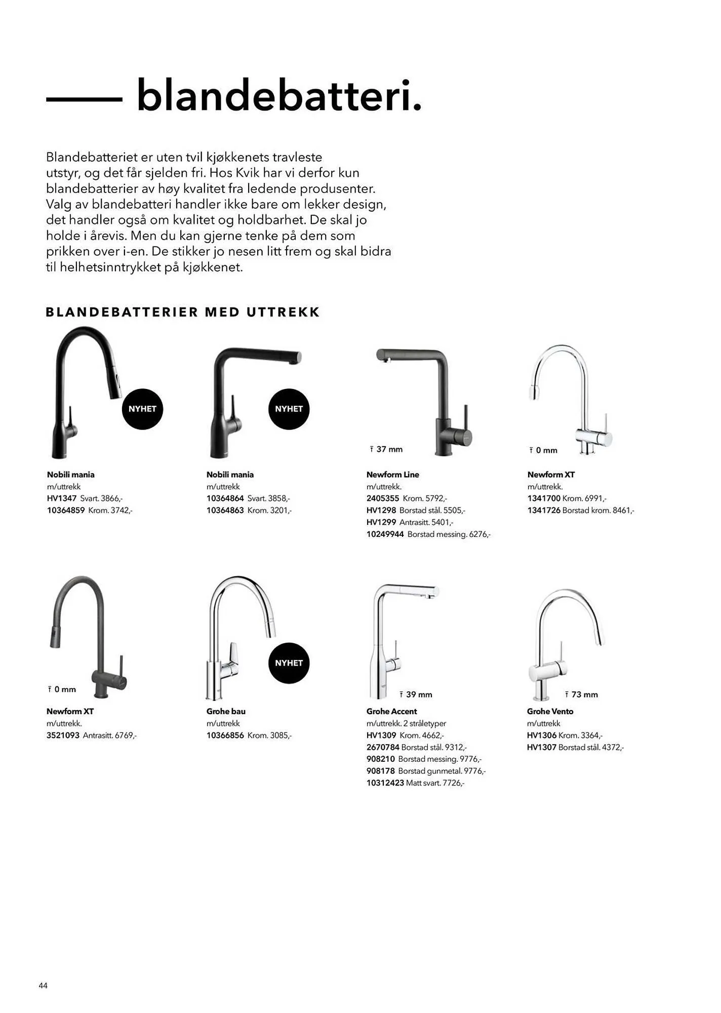 Kvik Kjøkken Kundeavis fra 28. mars til 11. april 2024 - kundeavisside 44