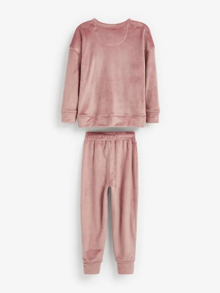 Pink Velour Lounge Set (3-16yrs)