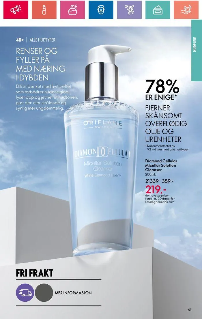 ORIFLAME Kundeavis fra 20. juni til 4. juli 2024 - kundeavisside 61