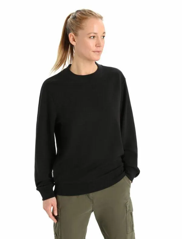 Icebreaker Women Crush Ls Sweatshirt Black