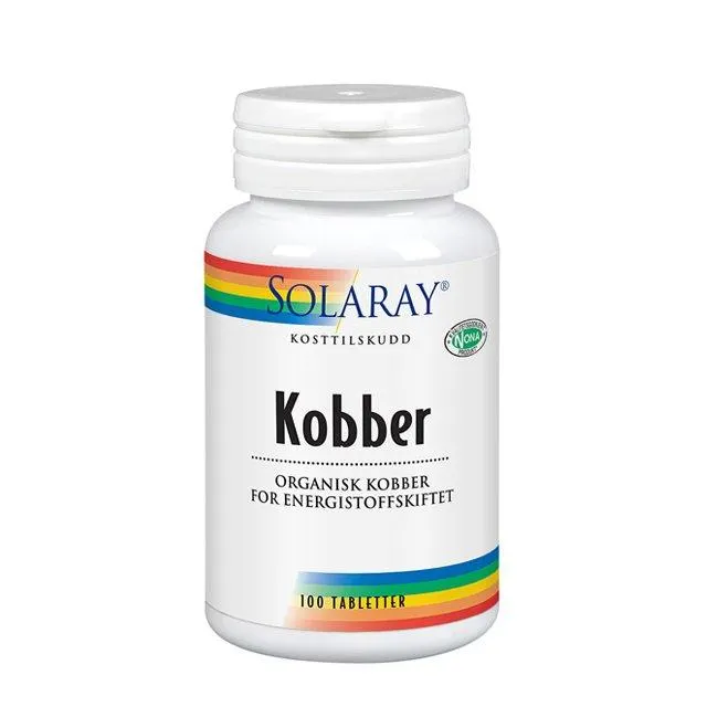 Solaray kobber 2 mg 100 tabletter