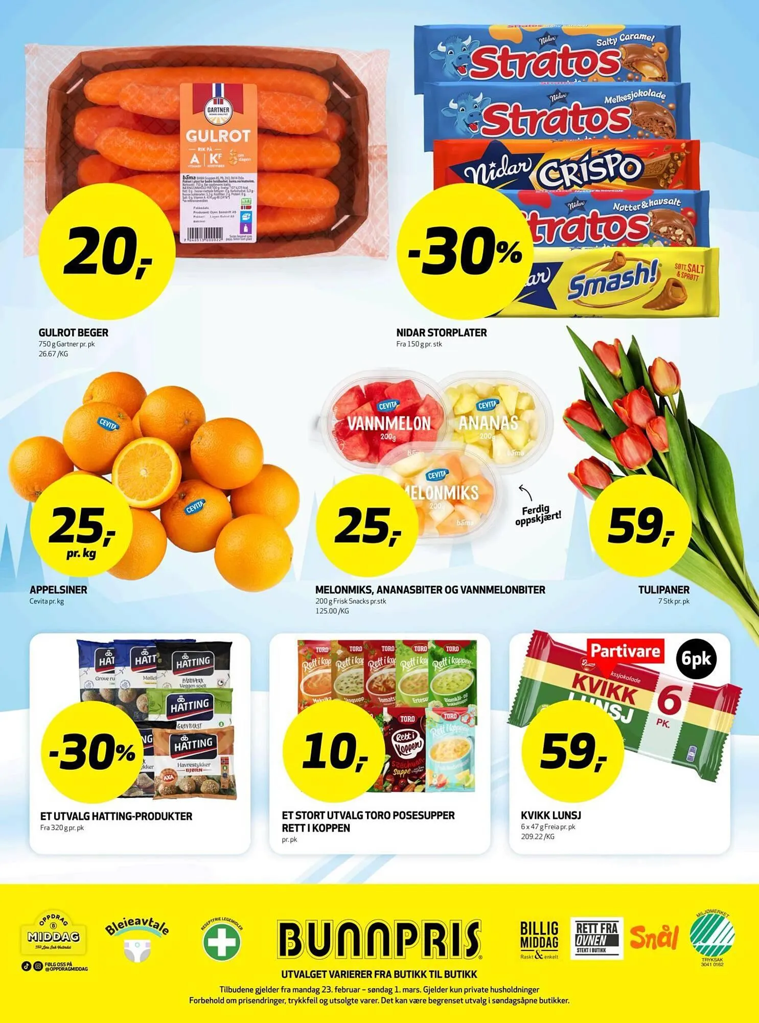 Bunnpris kundeavis fra 23. februar til 2. mars 2026 - kundeavisside 27