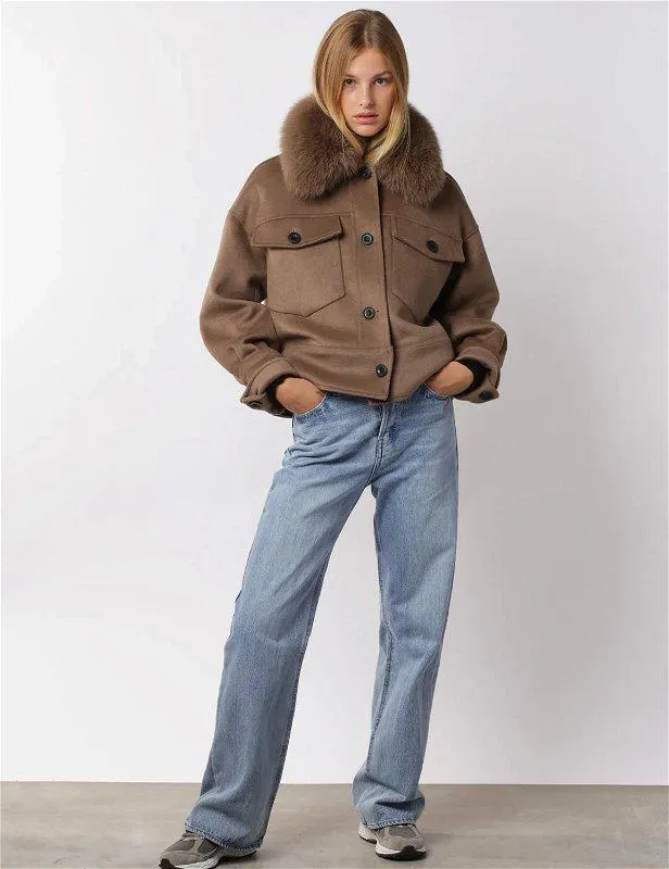 Charlie Jacket Wool Brown