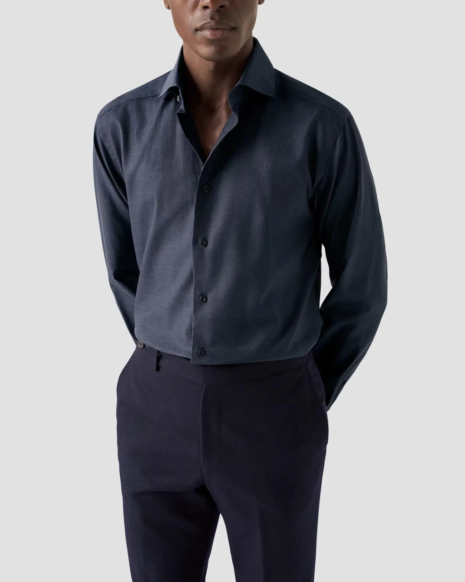 Navy Mélange Signature Twill Shirt