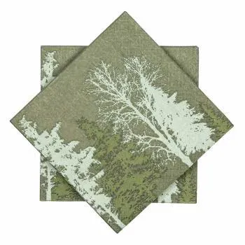 Serviett trees grønn/white