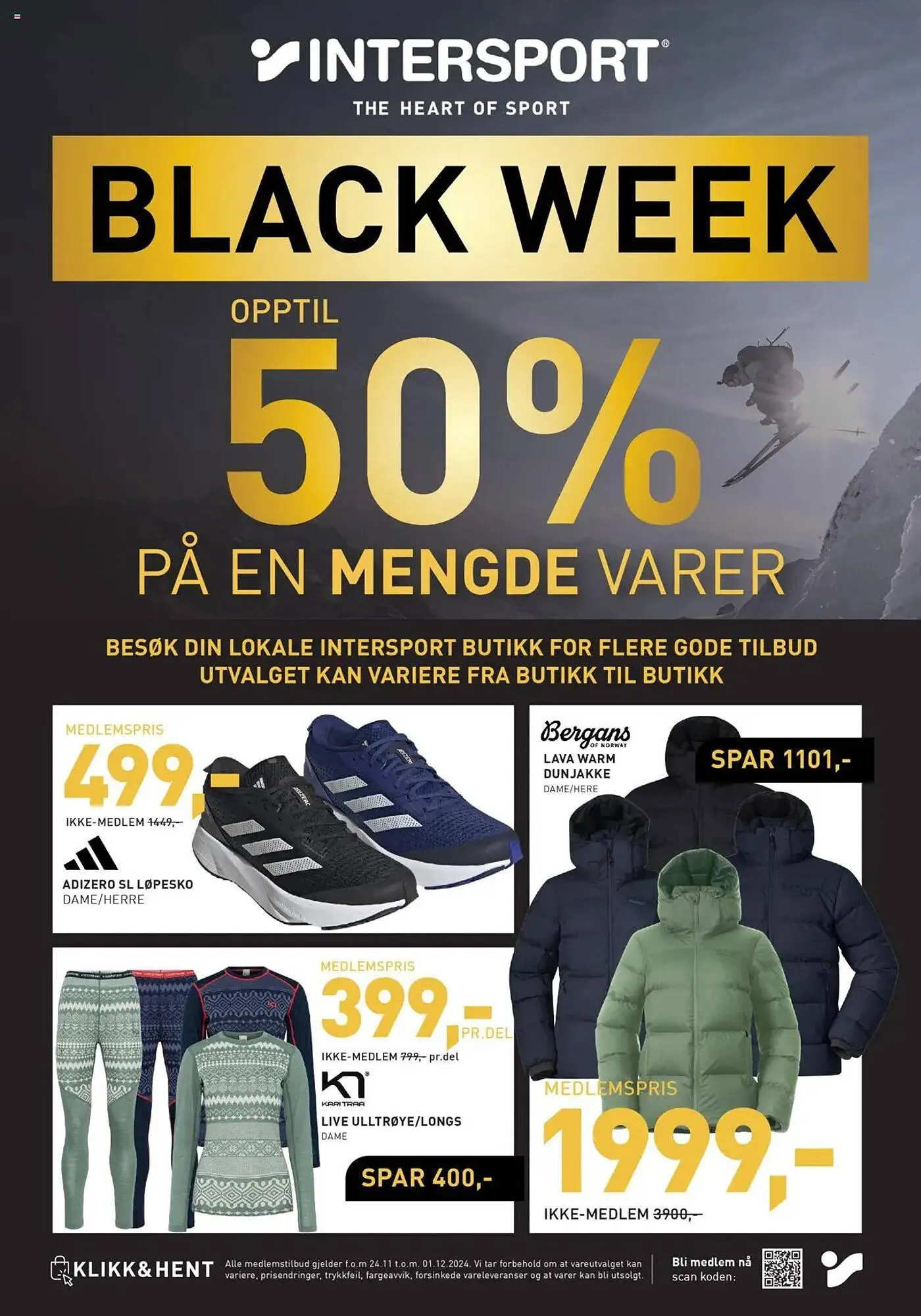 Intersport Kundeavis fra 24. november til 1. desember 2024 - kundeavisside 1