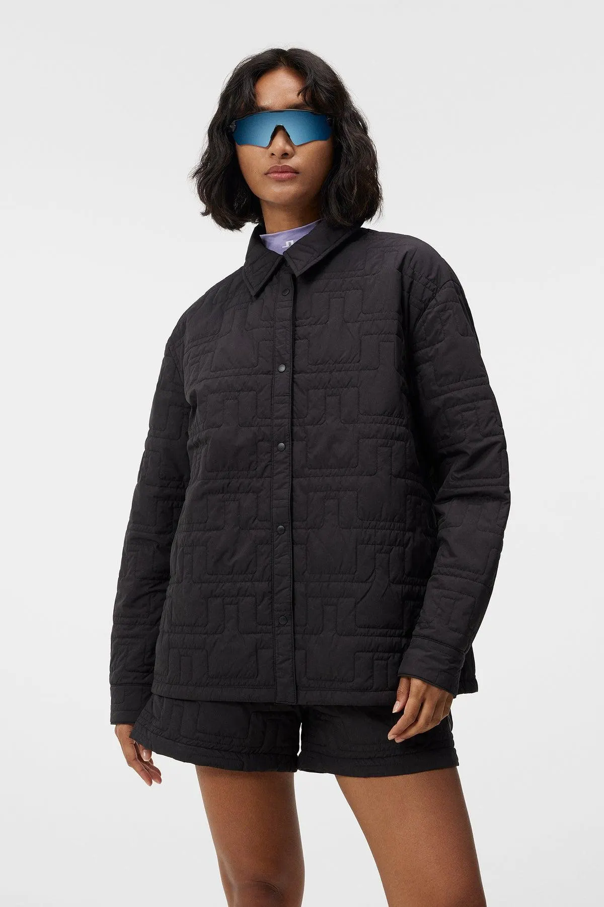 Rose Padded Shirt Black