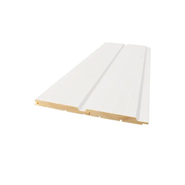 SKYGGEPANEL FURU 14X120 MALT HVIT S0502-Y