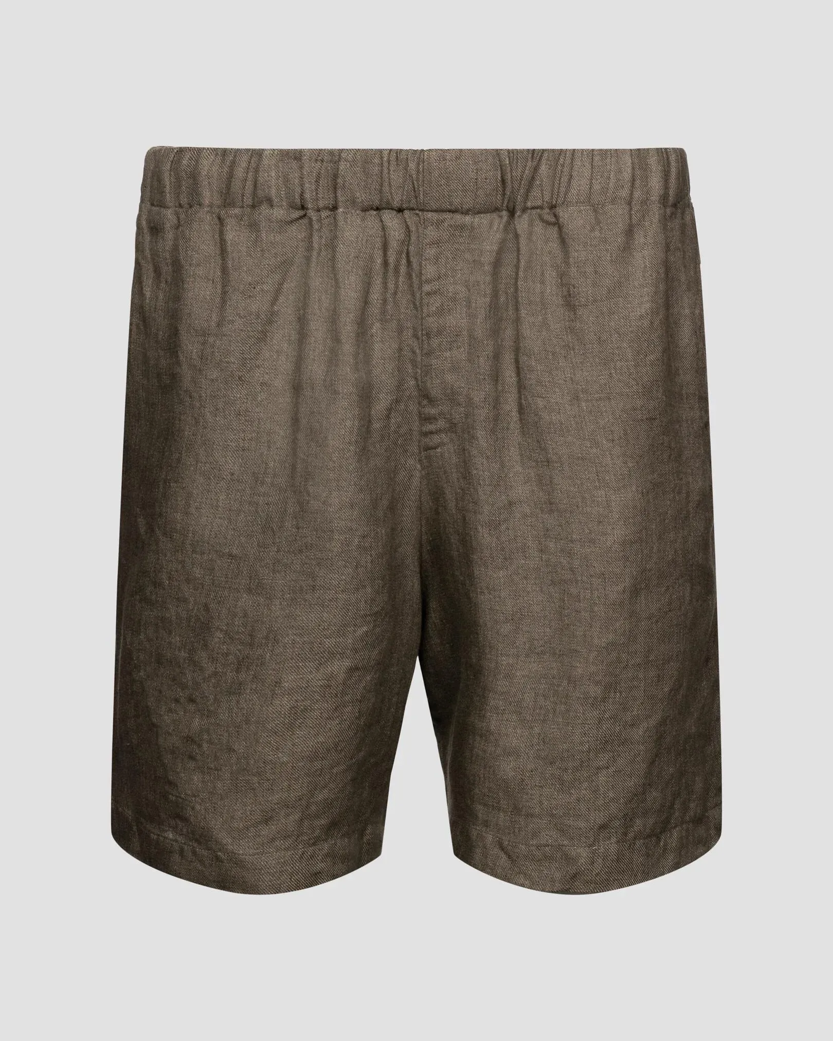 Green Heavy Linen Shorts