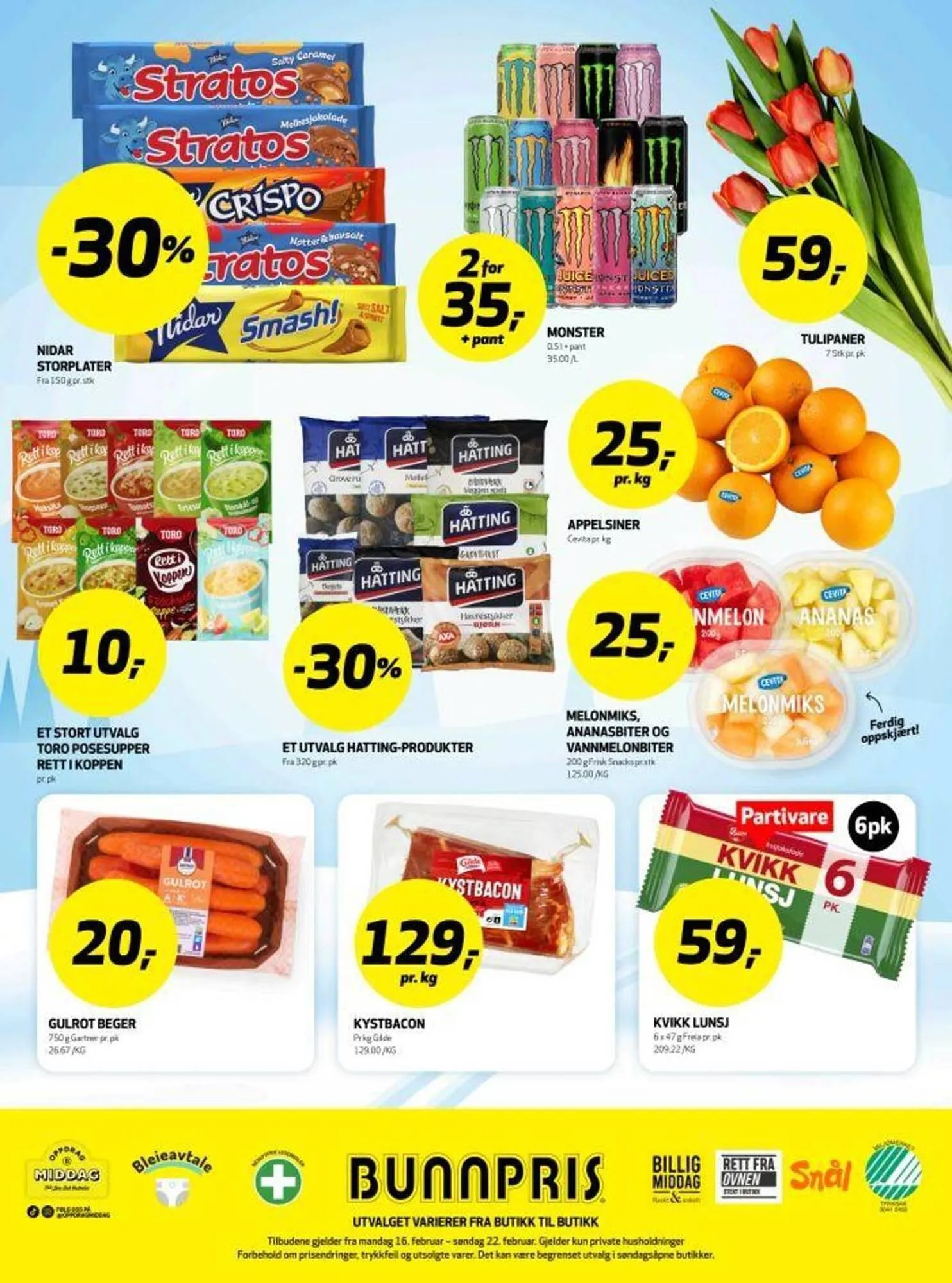 Bunnpris kundeavis fra 16. februar til 22. februar 2026 - kundeavisside 28