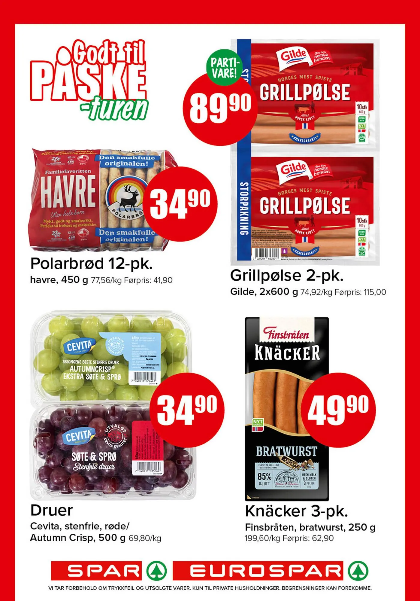 Eurospar kundeavis fra 30. mars til 5. april 2026 - kundeavisside 9