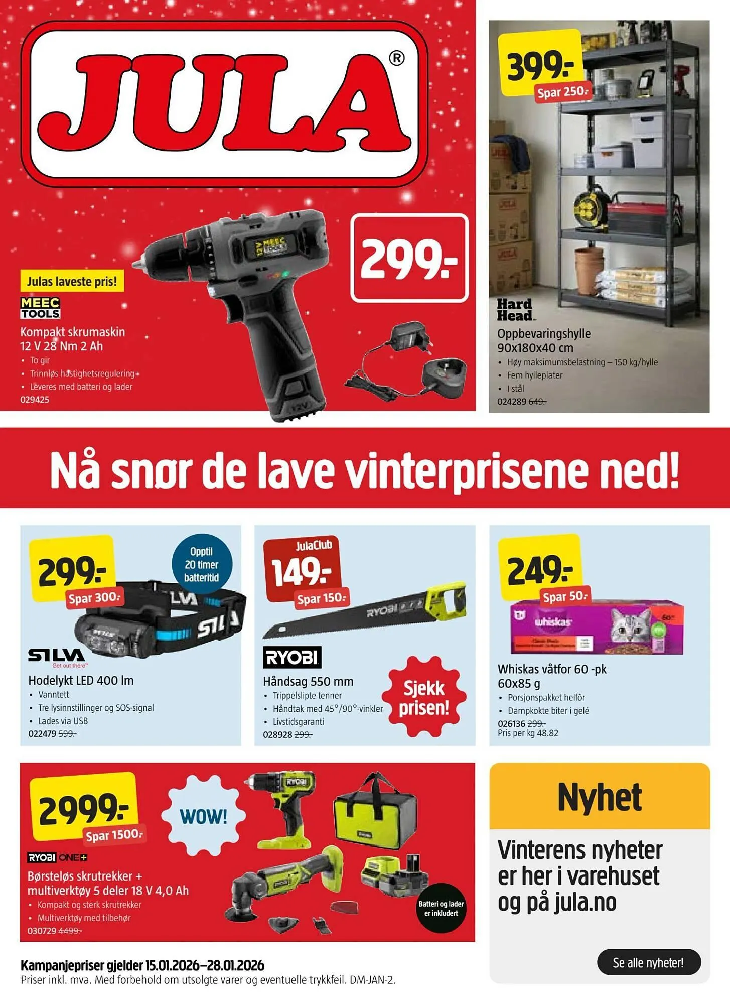 Jula kundeavis fra 15. januar til 29. januar 2026 - kundeavisside 1