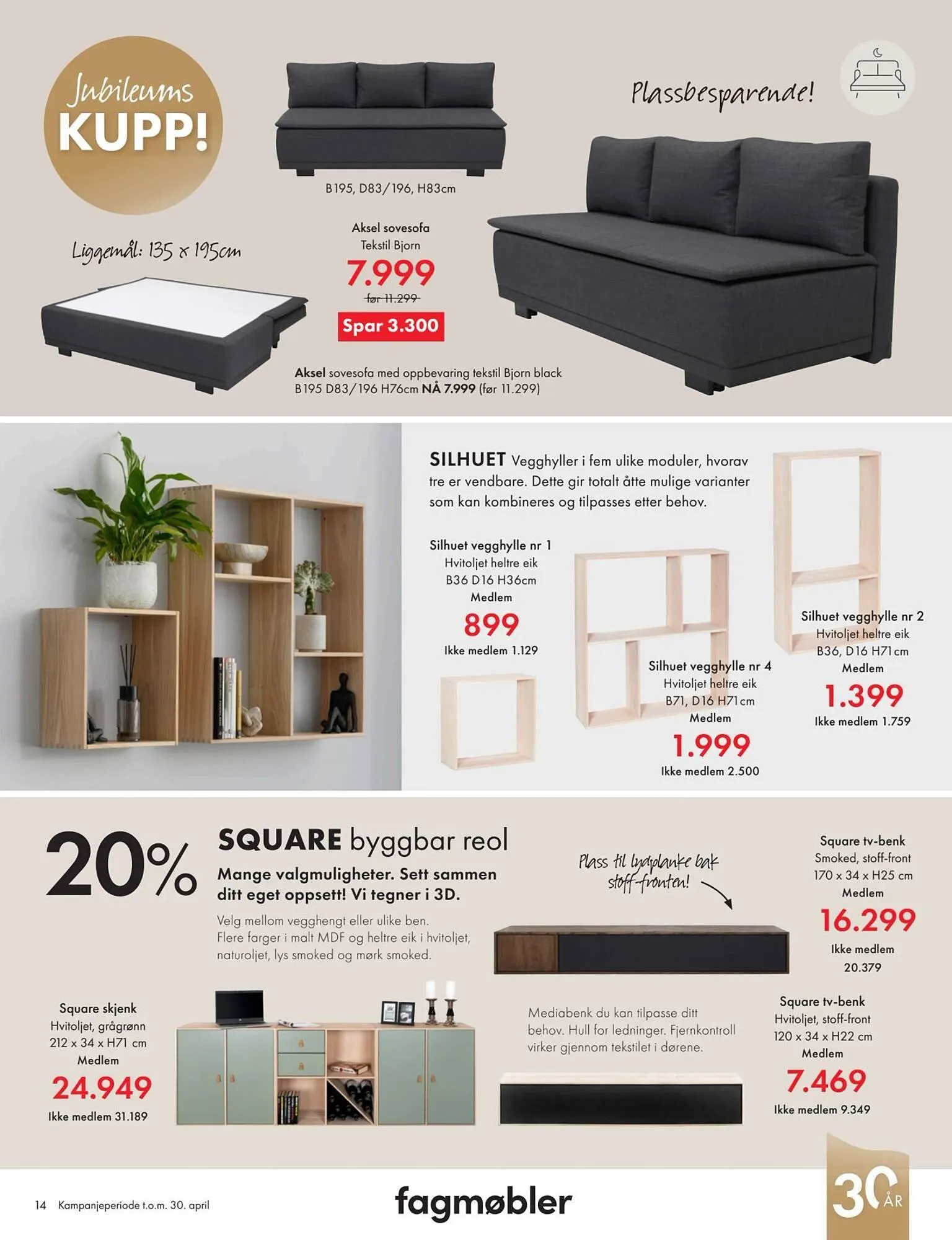 Fagmøbler kundeavis fra 1. april til 1. mai 2026 - kundeavisside 14