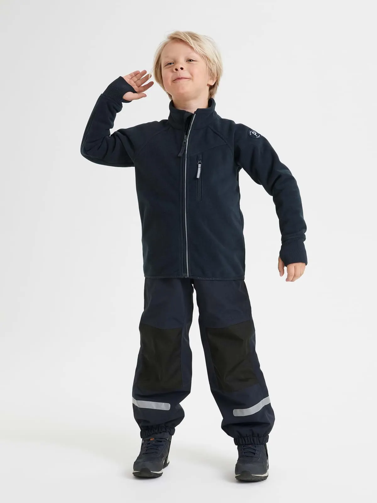 Vanntett skallbukse Stormy Low ensfarget