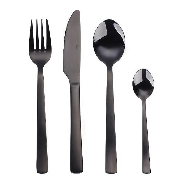 RAW bestikksett 16 deler svart